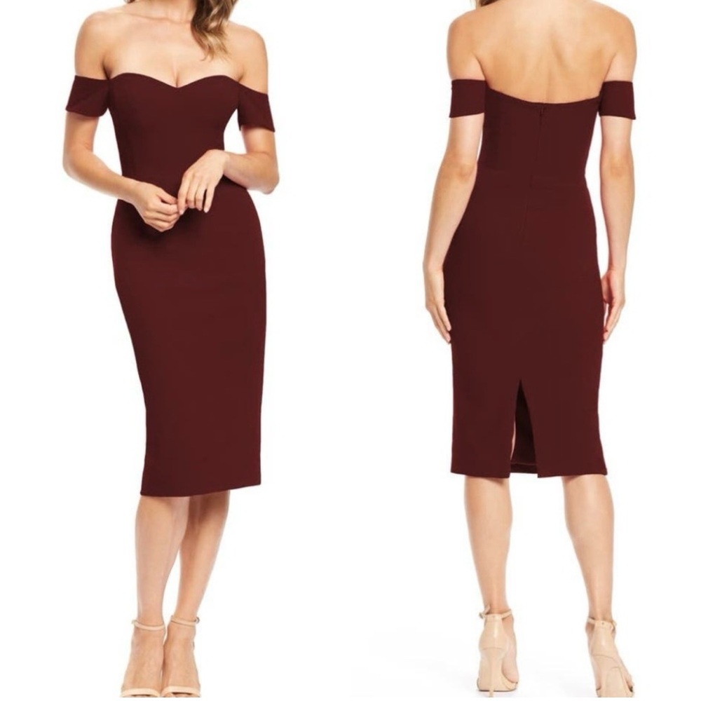 “Reposh” NWOT Dress the Poulation Bailey off the
shoulder Body con dress